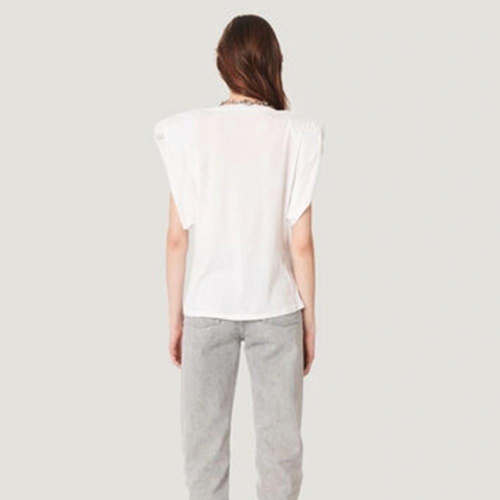 Iro HAMYS CREW NECK PADDED SHOULDER T SHIRT - size XS - Picture 4 of 4